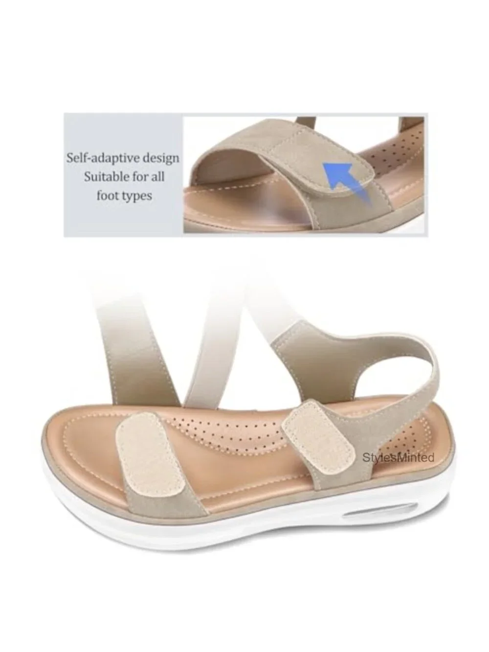 Women's Platform Wedge Sandals Comfortable Walking Open Toe Adjustable